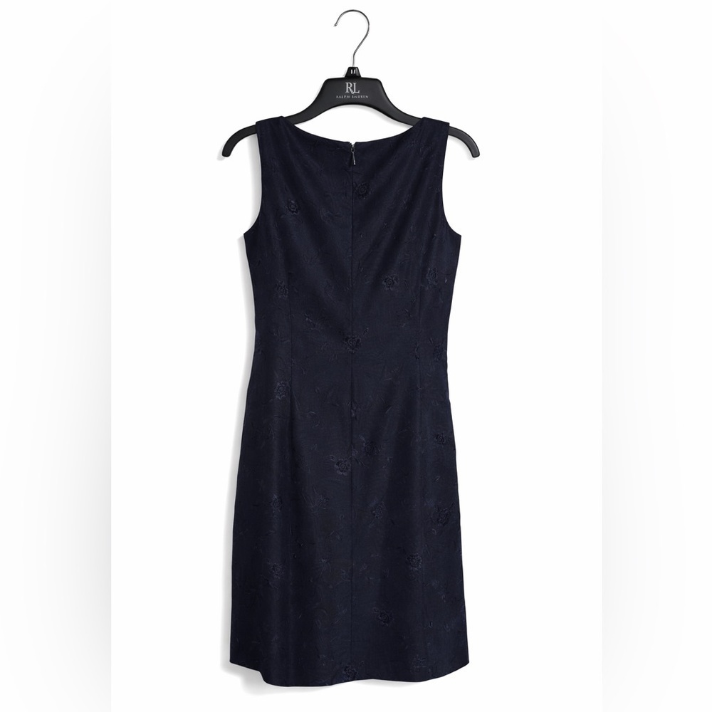 Ann Taylor Navy Sleeveless Dress Size 2 Classic Work Wedding Occasion Like New - Picture 2 of 2